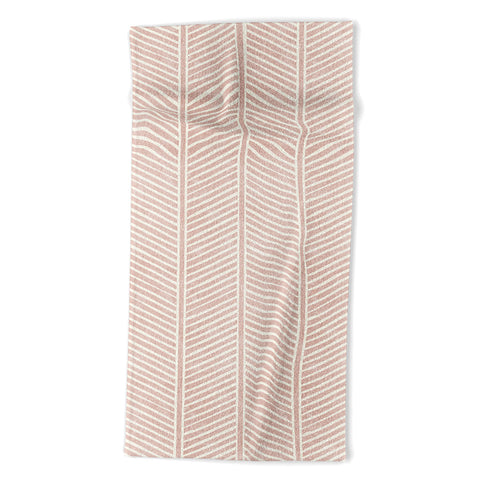 Little Arrow Design Co Organic Chevron in Rose Beach Towel