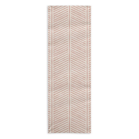 Little Arrow Design Co Organic Chevron in Rose Yoga Towel