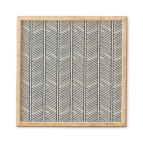 Little Arrow Design Co Organic Chevron Inkwell Framed Wall Art
