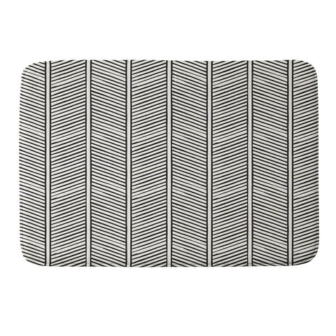 Little Arrow Design Co Organic Chevron Inkwell Memory Foam Bath Mat