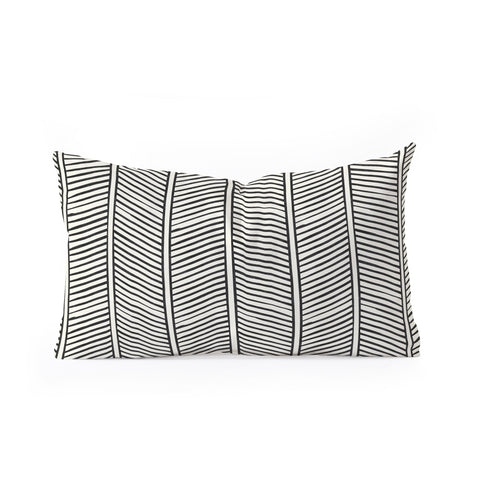 Little Arrow Design Co Organic Chevron Inkwell Oblong Throw Pillow