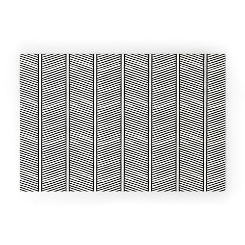 Little Arrow Design Co Organic Chevron Inkwell Welcome Mat