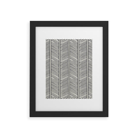 Little Arrow Design Co Organic Chevron Inkwell Framed Art Print