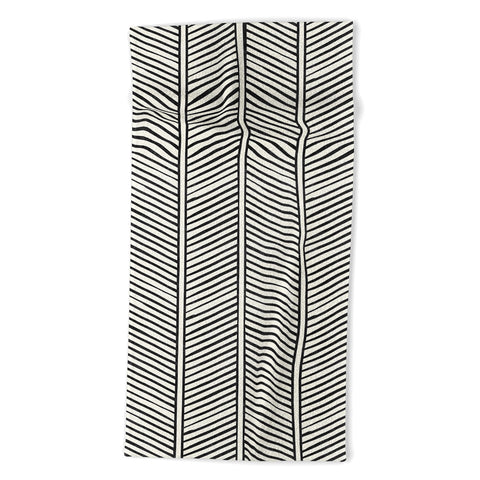 Little Arrow Design Co Organic Chevron Inkwell Beach Towel