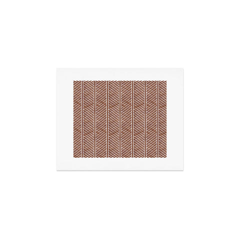 Little Arrow Design Co Organic Chevron on Brandywine Art Print