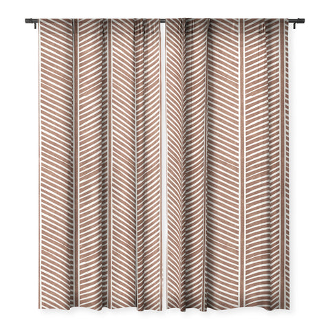 Little Arrow Design Co Organic Chevron on Brandywine Sheer Window Curtain