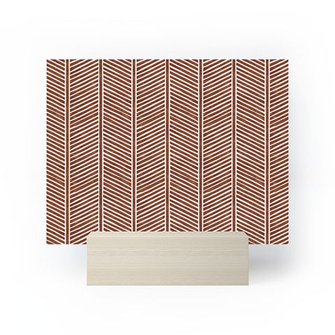 Little Arrow Design Co Organic Chevron on Brandywine Mini Art Print