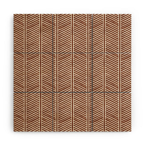 Little Arrow Design Co Organic Chevron on Brandywine Wood Wall Mural