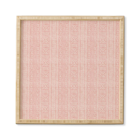 Little Arrow Design Co pink mudcloth tribal Framed Wall Art
