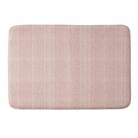 Little Arrow Design Co pink mudcloth tribal Memory Foam Bath Mat
