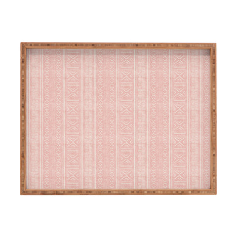 Little Arrow Design Co pink mudcloth tribal Rectangular Tray