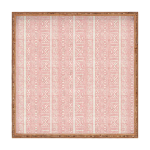 Little Arrow Design Co pink mudcloth tribal Square Tray