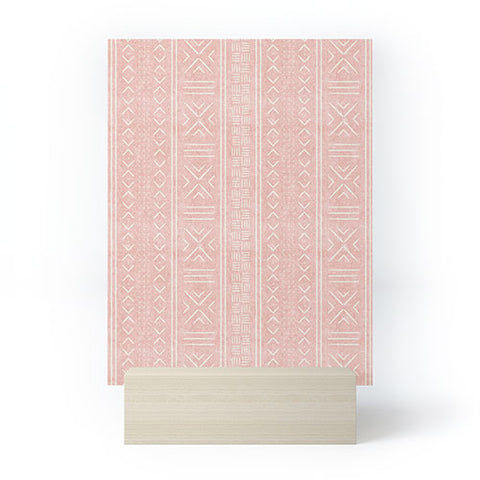 Little Arrow Design Co pink mudcloth tribal Mini Art Print