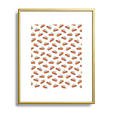 Little Arrow Design Co pumpkin pie slices Metal Framed Art Print