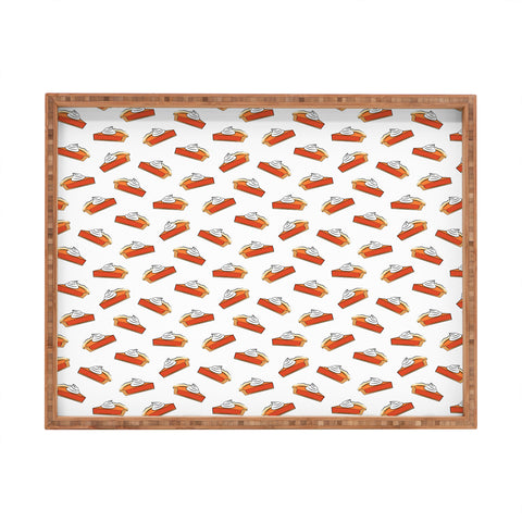 Little Arrow Design Co pumpkin pie slices Rectangular Tray