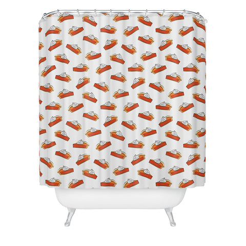 Little Arrow Design Co pumpkin pie slices Shower Curtain