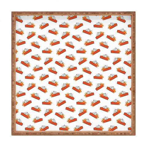 Little Arrow Design Co pumpkin pie slices Square Tray