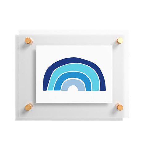 Little Arrow Design Co rainbow in blue Floating Acrylic Print