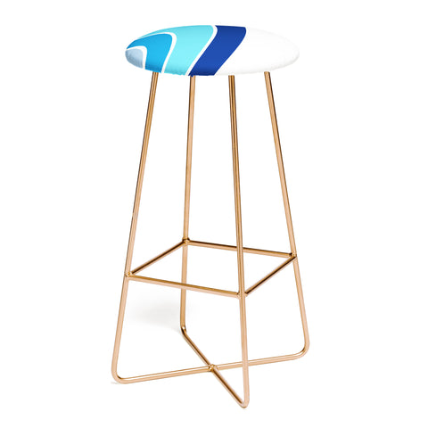 Little Arrow Design Co rainbow in blue Bar Stool