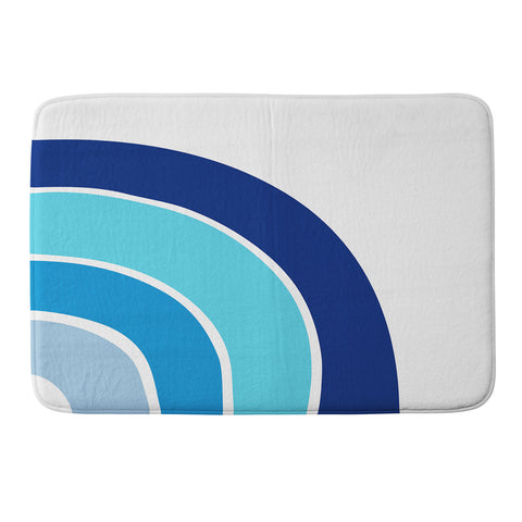 Little Arrow Design Co rainbow in blue Memory Foam Bath Mat