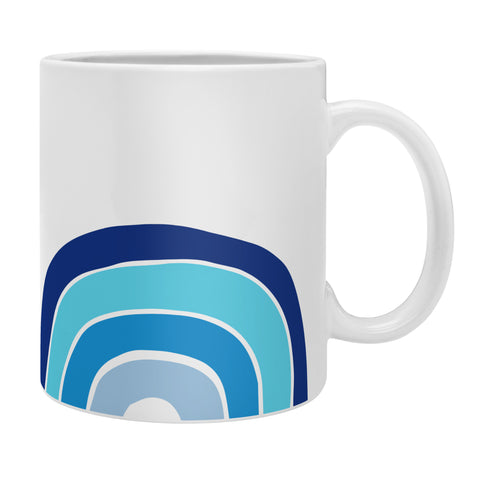 Little Arrow Design Co rainbow in blue Coffee Mug