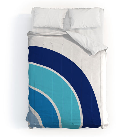 Little Arrow Design Co rainbow in blue Comforter