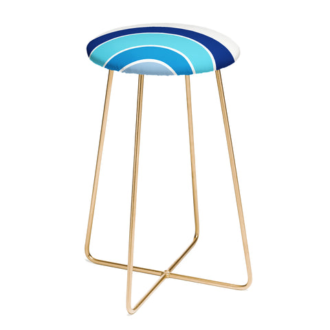 Little Arrow Design Co rainbow in blue Counter Stool