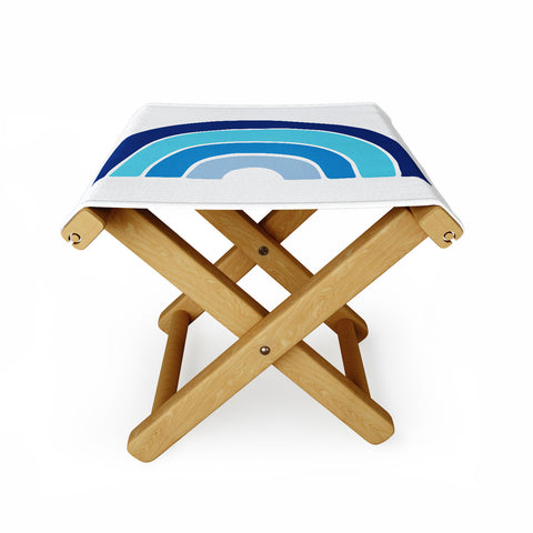 Little Arrow Design Co rainbow in blue Folding Stool