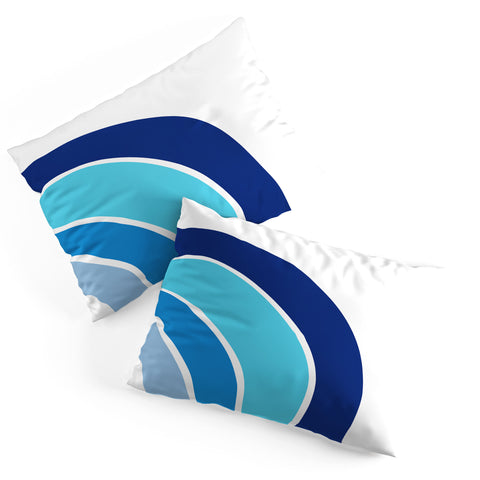 Little Arrow Design Co rainbow in blue Pillow Shams