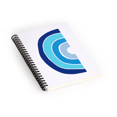 Little Arrow Design Co rainbow in blue Spiral Notebook