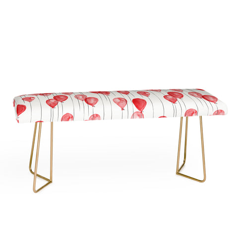 Little Arrow Design Co red watercolor balloons Bench