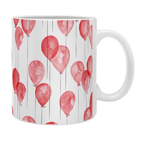 Little Arrow Design Co red watercolor balloons Coffee Mug
