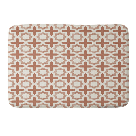 Little Arrow Design Co river stars multi terracotta Memory Foam Bath Mat