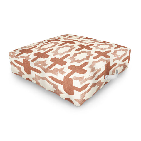 Little Arrow Design Co river stars multi terracotta Outdoor Floor Cushion