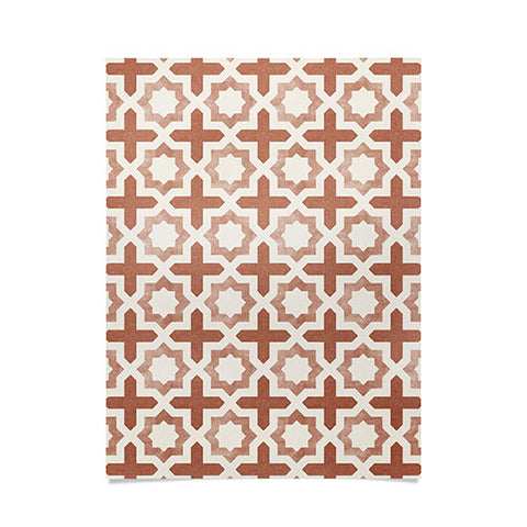 Little Arrow Design Co river stars multi terracotta Poster