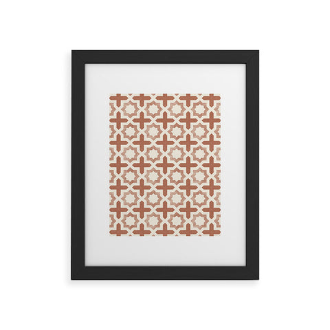 Little Arrow Design Co river stars multi terracotta Framed Art Print