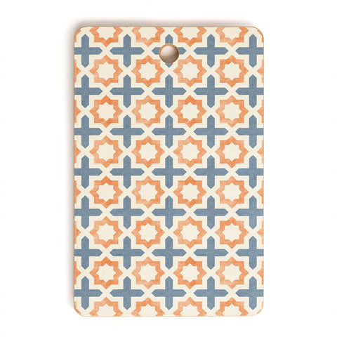Little Arrow Design Co river stars tangerine and blue Cutting Board Rectangle