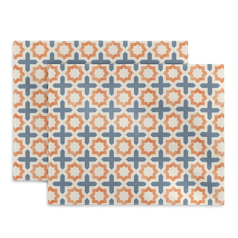 Little Arrow Design Co river stars tangerine and blue Placemat