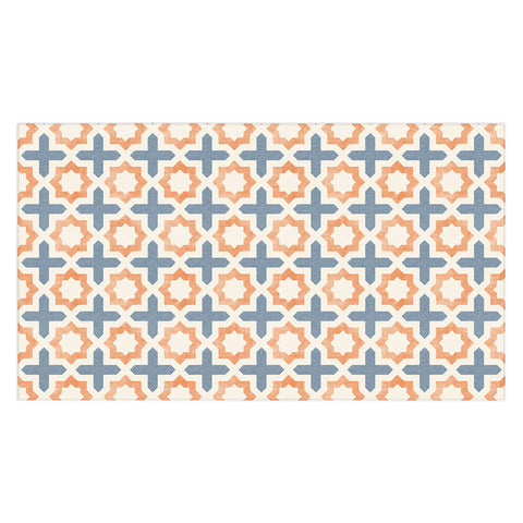 Little Arrow Design Co river stars tangerine and blue Tablecloth