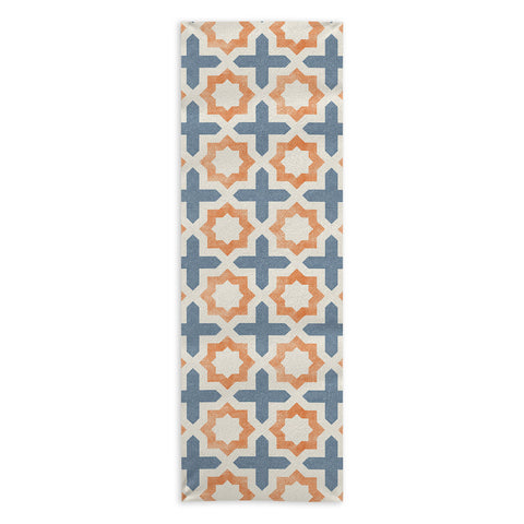 Little Arrow Design Co river stars tangerine and blue Yoga Towel