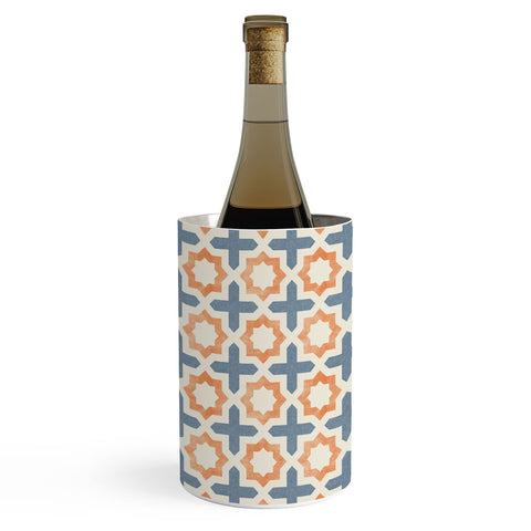 Little Arrow Design Co river stars tangerine and blue Wine Chiller