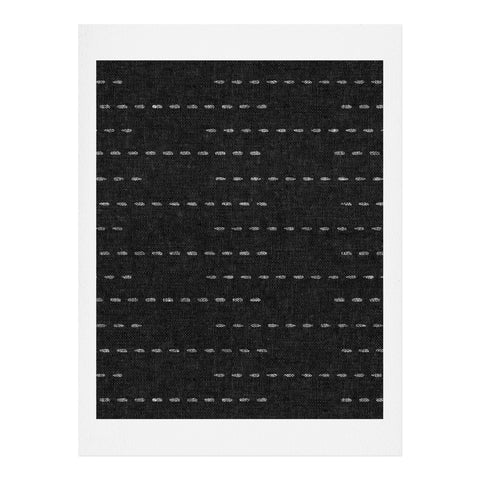 Little Arrow Design Co running stitch charcoal Art Print