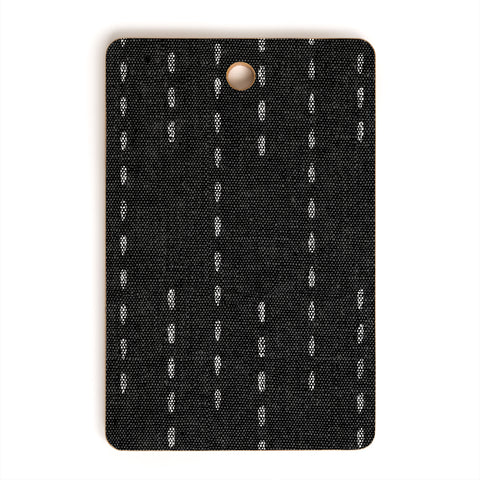 Little Arrow Design Co running stitch charcoal Cutting Board Rectangle