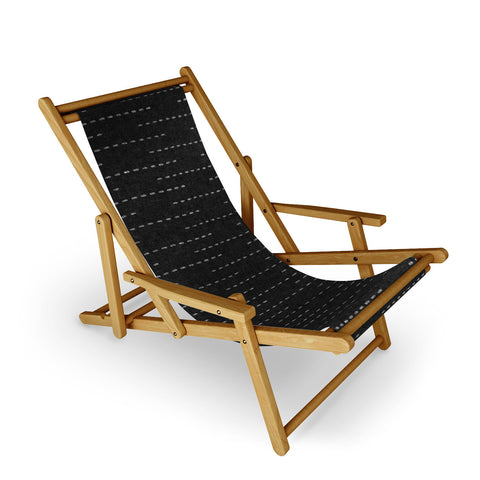 Little Arrow Design Co running stitch charcoal Sling Chair