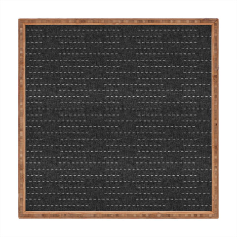 Little Arrow Design Co running stitch charcoal Square Tray