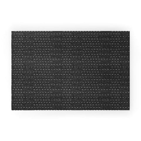 Little Arrow Design Co running stitch charcoal Welcome Mat