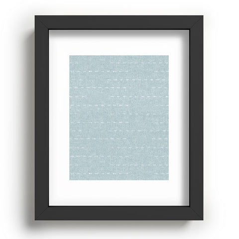 Little Arrow Design Co running stitch coastal blue Recessed Framing Rectangle