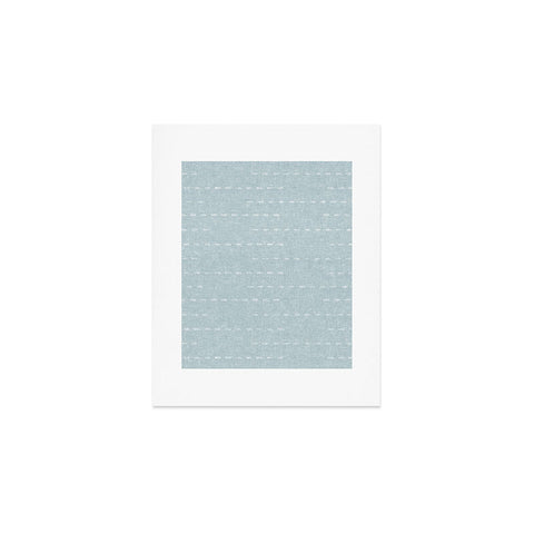 Little Arrow Design Co running stitch coastal blue Art Print