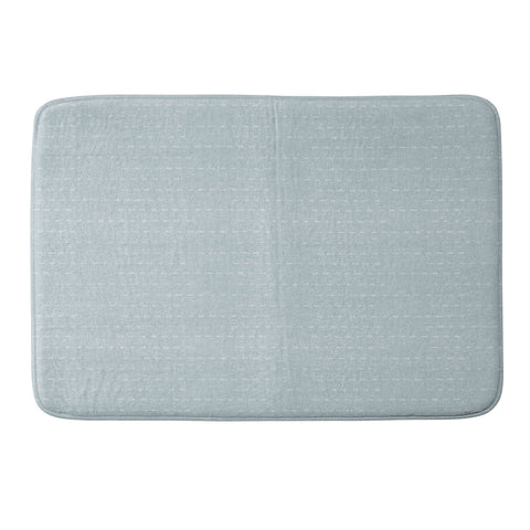 Little Arrow Design Co running stitch coastal blue Memory Foam Bath Mat