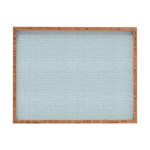 Little Arrow Design Co running stitch coastal blue Rectangular Tray